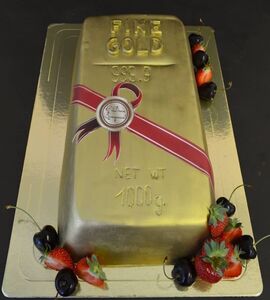 Торт золотой слиток №151809
