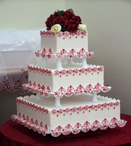 Свадебный торт на подставке №131836