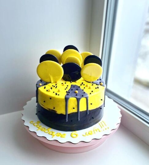 Торт желто-черный №151301
