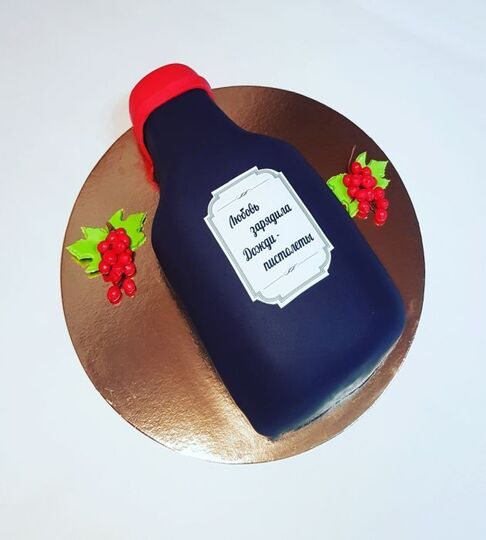 Торт бутылка мужчине и женщине №124225