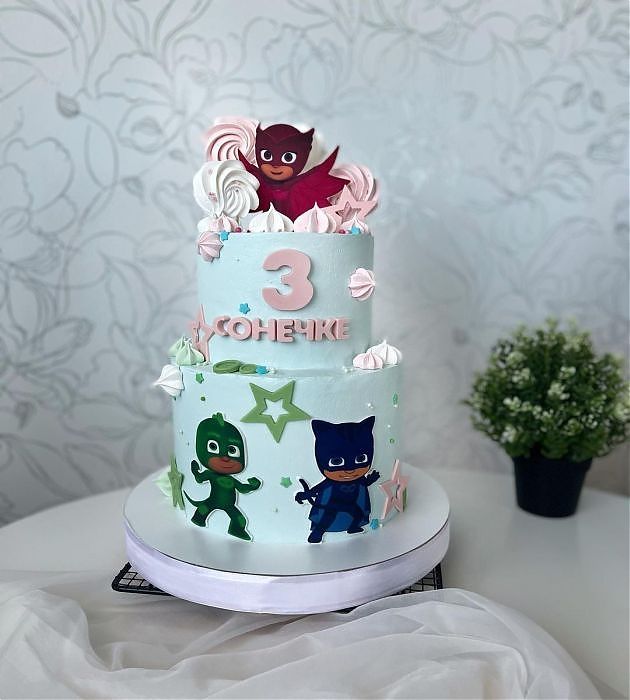Торт Герои в масках 2 яруса №733319