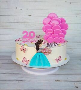 Торт на 20 лет милой девушке №474501