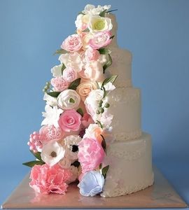 Торт с цветами в разрезе №158053