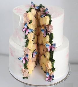 Торт с цветами в разрезе №158055