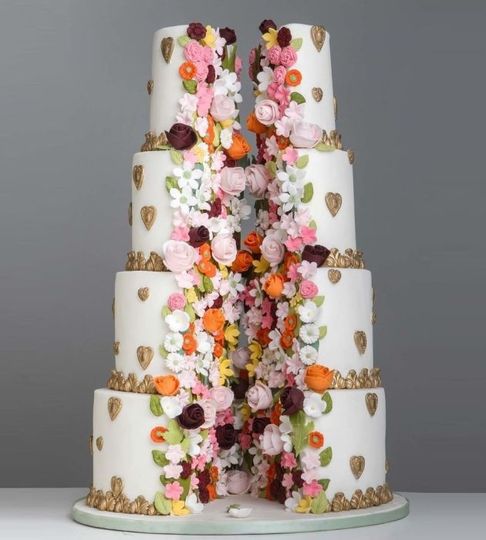 Торт с цветами в разрезе №158058