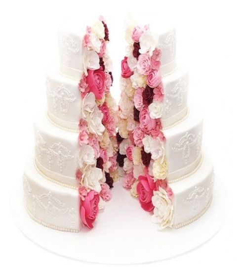 Торт с цветами в разрезе №158061