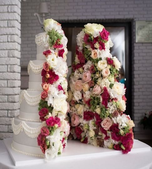 Торт с цветами в разрезе №158062