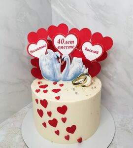Торт на 40 лет свадьбы №194622