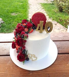 Торт на Рубиновую свадьбу №194646