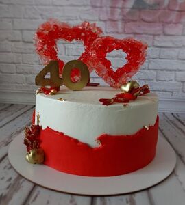 Торт на Рубиновую свадьбу №194647