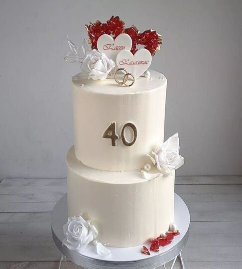 Торт на Рубиновую свадьбу №194649