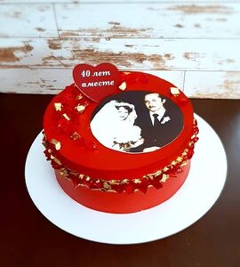 Торт на Рубиновую свадьбу №194652
