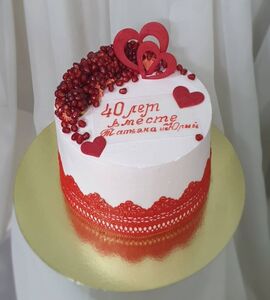 Торт на Рубиновую свадьбу №194658