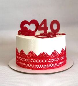 Торт на Рубиновую свадьбу №194659