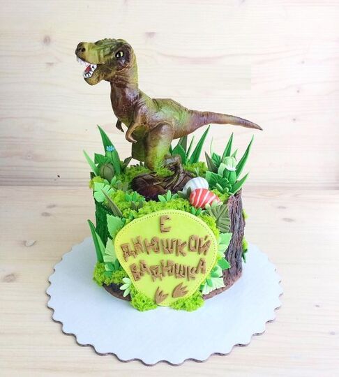 Торт тираннозавр на день рождения №175913