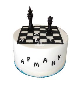 Торт круглый шахматный
