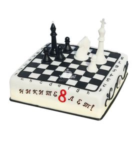 Торт квадратный шахматный