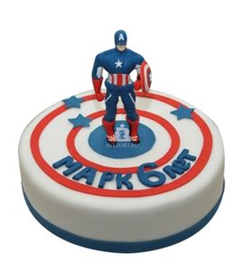 Торт Капитан Америка для мальчика