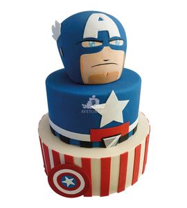 Торт в виде капитана Америки