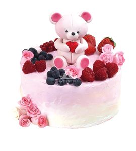 Торт Розовый мишка №3940