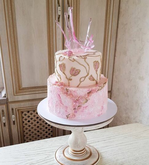 Торт розовый №509725
