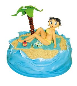 Торт Девушка на пляже