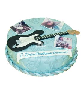 Торт с гитарой и фото