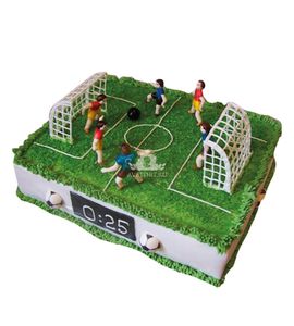 Торт в форме футбольного поля