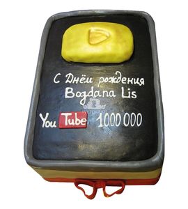 Торт Золотая кнопка YouTube
