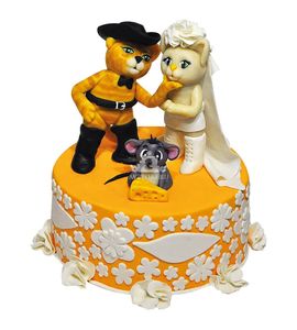 Торт Кот с невестой