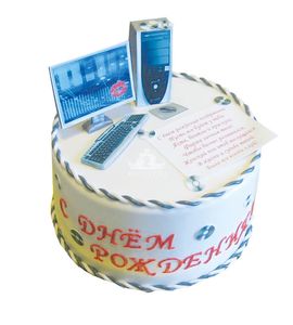 Торт в форме компьютера