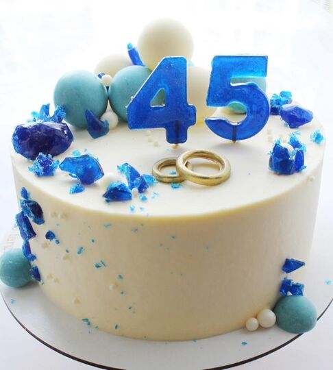 Торт на 45 лет свадьбы №195117