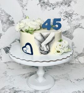 Торт на 45 лет свадьбы №195130