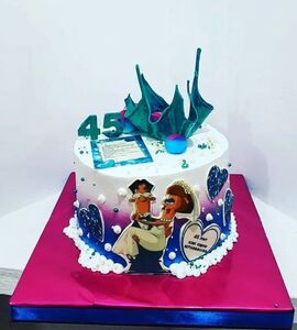 Торт на 45 лет свадьбы №195131