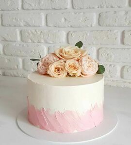 Торт с живыми цветами №504927