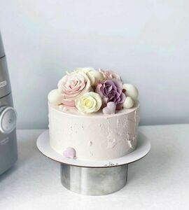 Торт с живыми цветами №504931