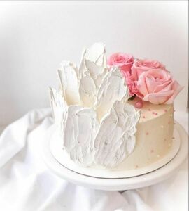 Торт с живыми цветами №504934