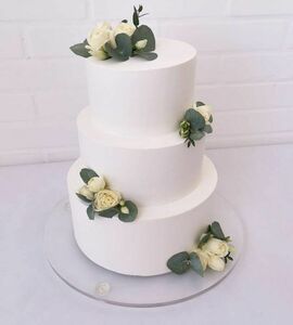 Торт с живыми цветами №504945