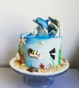 Торт дельфины №490409