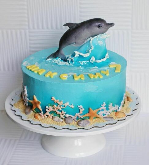 Торт дельфины №490415