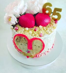 Торт на 65 лет свадьбы №195903