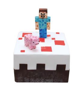 Торт Майнкрафт со свинкой