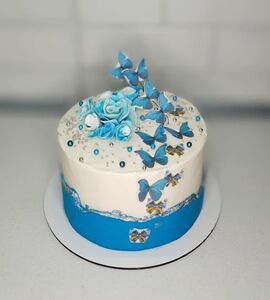 Торт бело-синий №147101