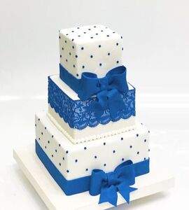 Торт бело-синий №147108