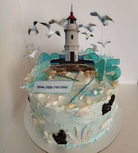 Торт с маяком №166829