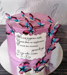 Торт с бабочками для девочки №127608