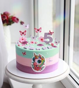 Торт с бабочками для девочки №127609