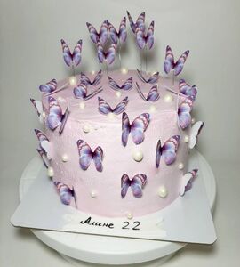 Торт с бабочками для девочки №127622