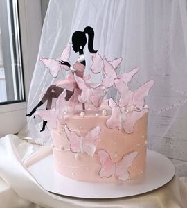Торт с бабочками для девочки №127634