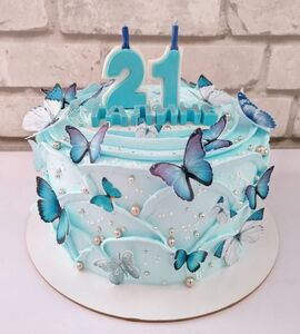 Торт с бабочками для девочки №127643